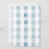 Little Cutie Pie Blueberry Blue Bow Birthday Kaart (Achterkant)