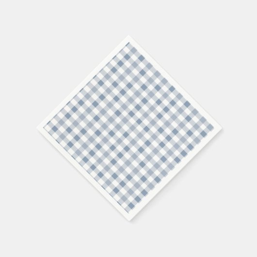 Little Cutie Pie Blueberry Gingham Baby shower Servet (Hoek)