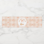 Little cutie Pie Bow 1e verjaardagsfeestje Waterfles Etiket (Enkel label)