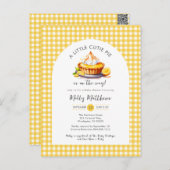Little Cutie Pie Citrus Gingham Baby shower Briefkaart (Voorkant / Achterkant)