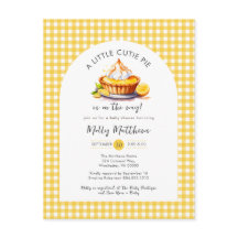 Little Cutie Pie Citrus Gingham Baby shower