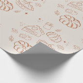 Little Cutie Pie Fall Baby Shower Cadeaupapier (Hoek)