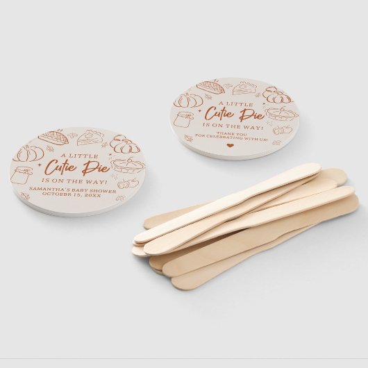 Little Cutie Pie Fall Baby Shower Handwaaier (Niet-gemonteerd)