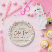 Little Cutie Pie Fall Baby Shower Papieren Bordje (Feest)