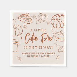 Little Cutie Pie Fall Baby Shower Servet