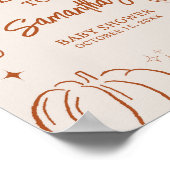 Little Cutie Pie Fall Baby Shower Welcome Sign Poster (Hoek)