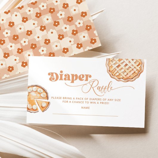 Little Cutie Pie Floral Luier verloot ticket Informatiekaartje