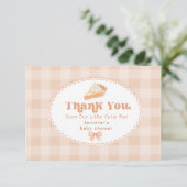 Little cutie Pie genderneutraal baby shower Bedankkaart (Staand voorkant)