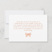 Little cutie Pie genderneutraal baby shower Bedankkaart (Achterkant)