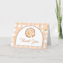 Little Cutie Pie Gingham Baby shower Dank u auto Bedankkaart