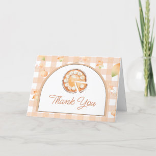 Little Cutie Pie Gingham Baby shower Dank u auto Bedankkaart
