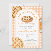 Little Cutie Pie Gingham Baby shower Kaart (Voorkant)