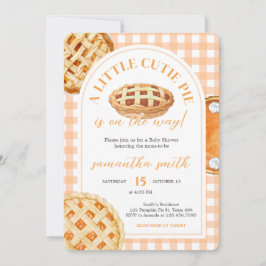 Little Cutie Pie Gingham Baby Shower Kaart