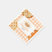 Little Cutie Pie Gingham Baby Shower Servet (Hoek)