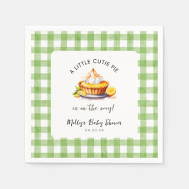 Little Cutie Pie Gingham Baby shower Servet