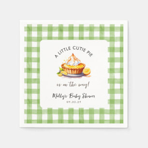Little Cutie Pie Gingham Baby shower Servet