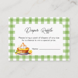 Little Cutie Pie Gingham Luier Raffle Informatiekaartje