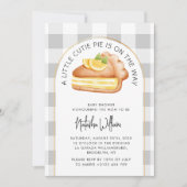 Little Cutie Pie Gingham Plaid Baby shower Kaart (Voorkant)