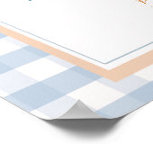 Little Cutie Pie Gingham Verjaardag Time Capsule Poster (Hoek)