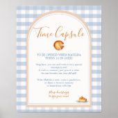 Little Cutie Pie Gingham Verjaardag Time Capsule Poster (Voorkant)
