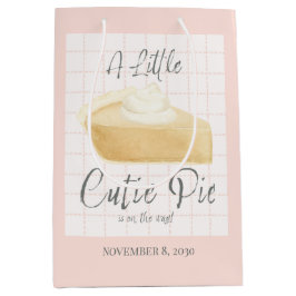 Little Cutie Pie Girl Baby Shower Gift Bag  Medium Cadeauzakje