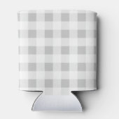 Little Cutie Pie Grey Gingham Plaid Baby shower Blikjeskoeler (Achterkant)