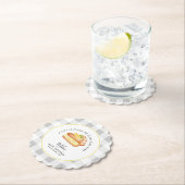 Little Cutie Pie Grey Gingham Plaid Baby shower Kartonnen Onderzetters (Insitu)