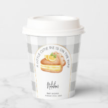 Little Cutie Pie Grey Gingham Plaid Baby shower