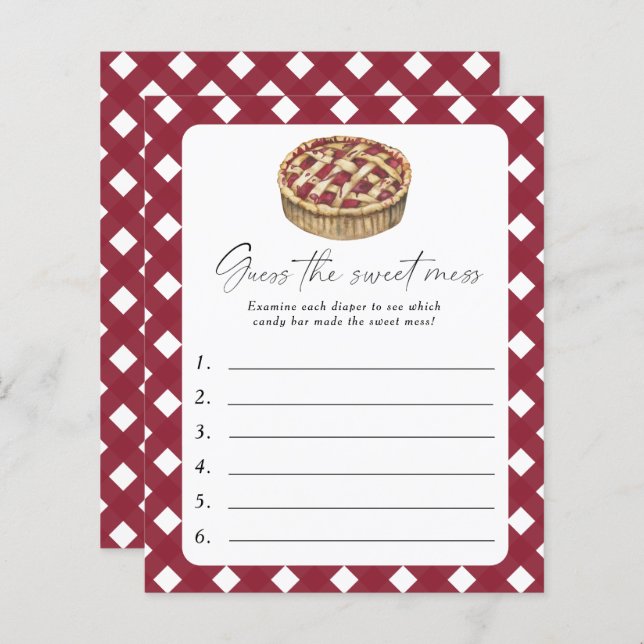 Little Cutie Pie - Guess The Sweet Mess Game beroe (Voorkant / Achterkant)