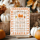 Little Cutie Pie Hand getrokken Herfst Baby shower Kaart