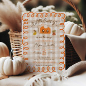 Little Cutie Pie Hand getrokken Herfst Baby shower Kaart