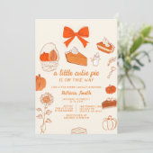 Little Cutie Pie hand tekenen doodle Herfst Baby s Kaart (Staand voorkant)