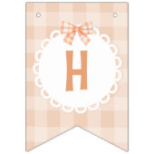 Little cutie Pie happy Birthday gingham boog Vlaggetjes (Tweede vlag)