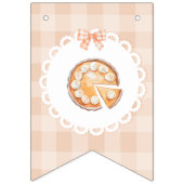 Little cutie Pie happy Birthday gingham boog Vlaggetjes (Eerste vlag)