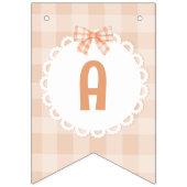 Little cutie Pie happy Birthday gingham boog Vlaggetjes (Derde vlag)