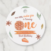 Little Cutie Pie Herfst 1e verjaardag Bedankjes Labels (Voorkant)