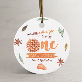 Little Cutie Pie Herfst 1e verjaardag Bedankjes Labels