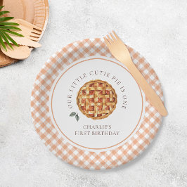 Little Cutie Pie Herfst 1e verjaardag Papieren Bordje