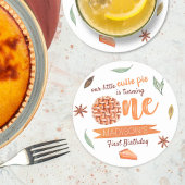 Little Cutie Pie Herfst 1e verjaardag Ronde Kartonnen Onderzetter