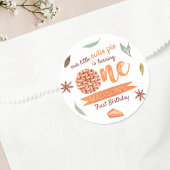 Little Cutie Pie Herfst 1e verjaardag Ronde Sticker