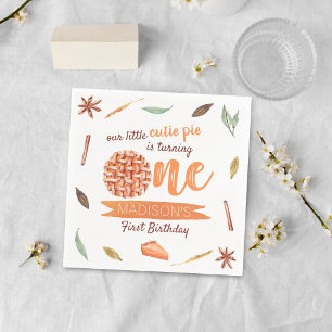 Little Cutie Pie Herfst 1e verjaardag Servet