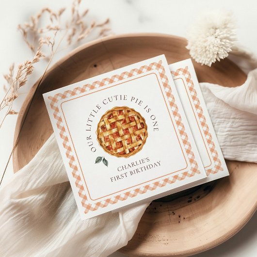 Little Cutie Pie Herfst 1e verjaardag Servet