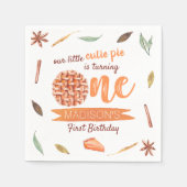 Little Cutie Pie Herfst 1e verjaardag Servet (Voorkant)