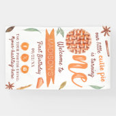 Little Cutie Pie Herfst 1st Verjaardag Party Welko Spandoek (Horizontaal)