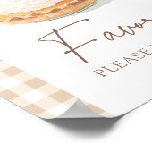 Little Cutie Pie Herfst Baby shower Favorieten Tek Poster (Hoek)