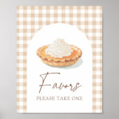 Little Cutie Pie Herfst Baby shower Favorieten Tek Poster (Voorkant)