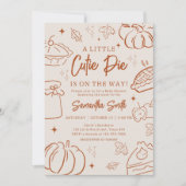 Little Cutie Pie Herfst Baby shower Kaart (Voorkant)