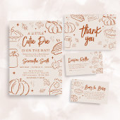 Little Cutie Pie Herfst Baby shower Kaart