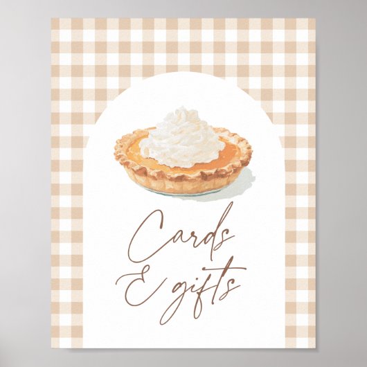 Little Cutie Pie Herfst Baby shower Kaarten en ges Poster (Voorkant)