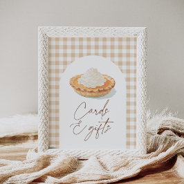 Little Cutie Pie Herfst Baby shower Kaarten en ges Poster